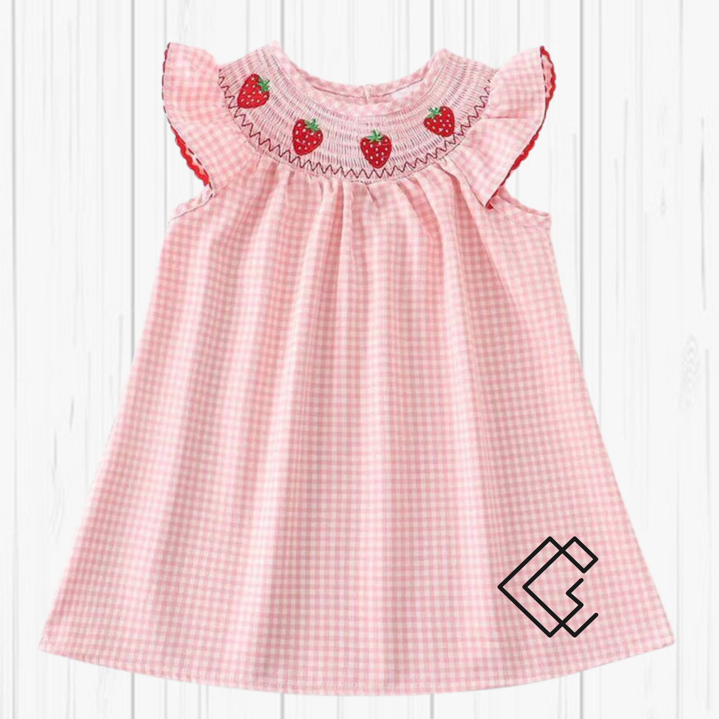 RTS Smocked Strawberry Set 🍓