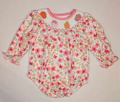 RTS Smocked Floral Pumpkin Sets