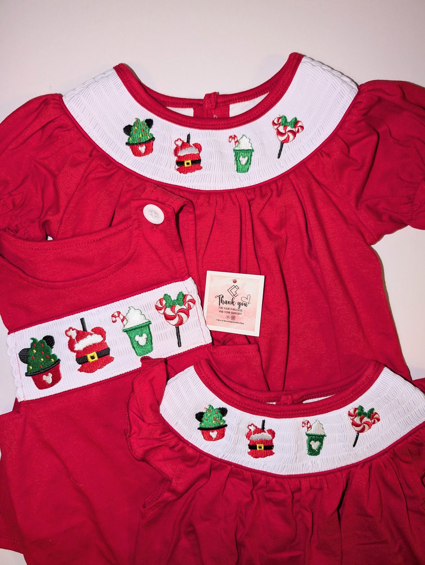 Smocked Christmas Snack Sets