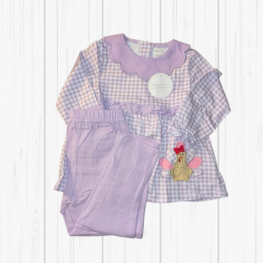 RTS Purple Turkey Leggings Set