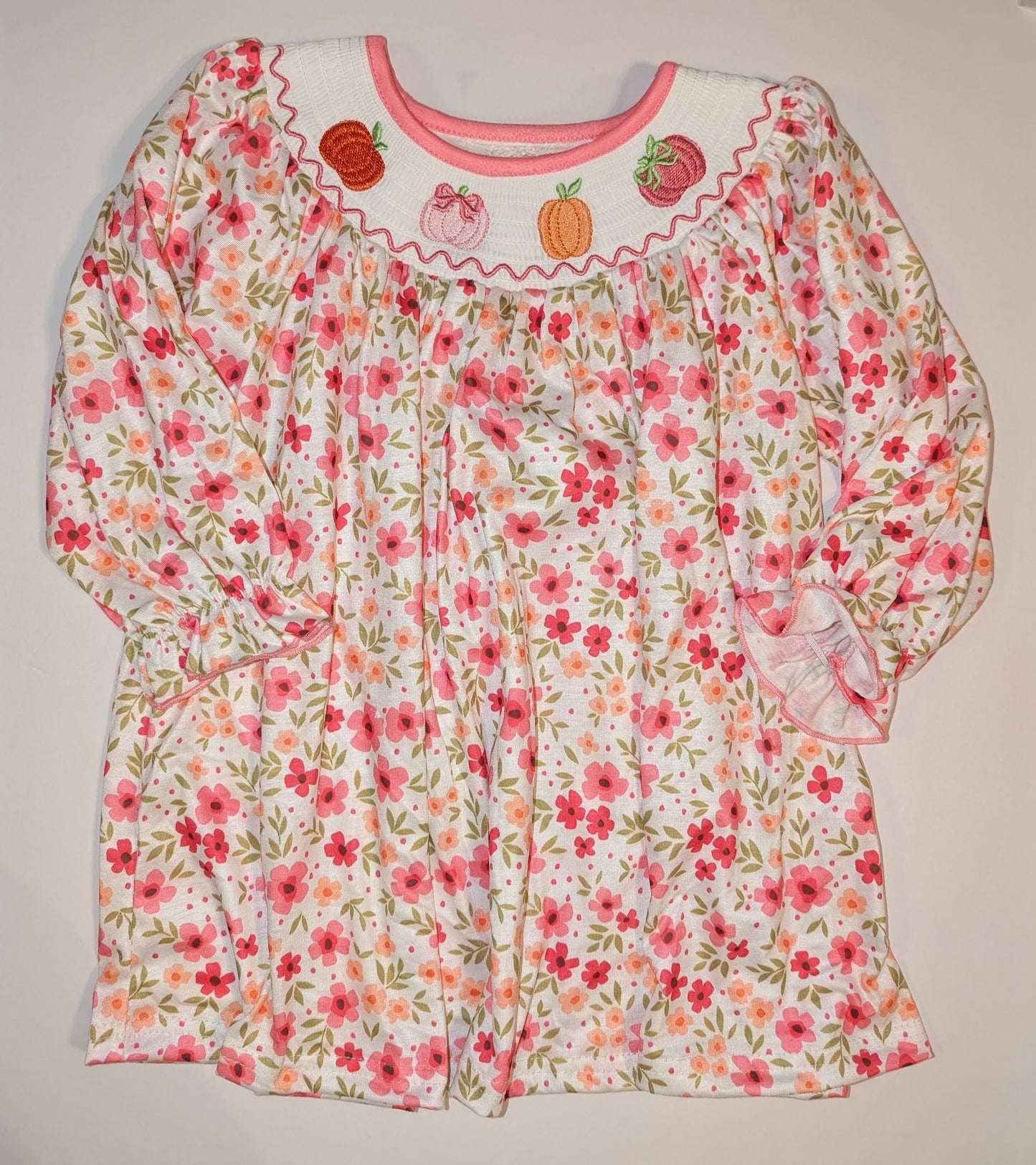 RTS Smocked Floral Pumpkin Sets