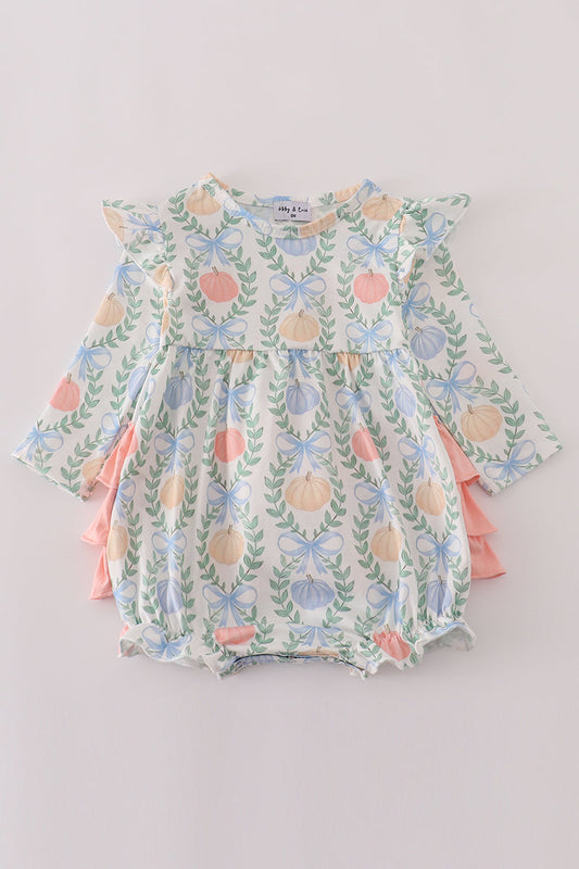 RTS Green Bow Pumpkin Print Bubble